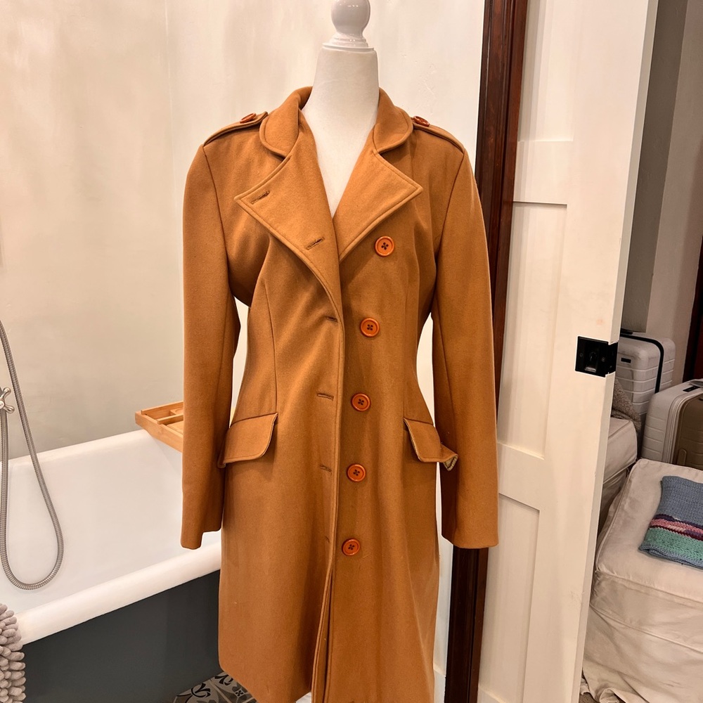 Camel jacket handmade in Vietnam based on fashion photo